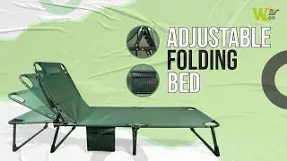Folding Recliner Chair Adjustable Camping Bed Single for Sleeping for  Indoor, Outdoor Travelling