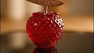 Strawberry cheesecake anyone?! 🍰🍓🔪 #aiasmr #asmrvisual #asmrsounds  #oddlysatisfyingvideo #shorts