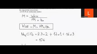Calcula la masa de soluto necesaria para preparar 1 litro de cada una de las siguientes soluciones