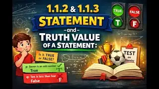 1 2 Mathematical Logic Statement and Truth value of statement in English