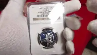1998 CANADA 50 CENTS STERLING SILVER - FIGURE SKATING CHAMPIONSHIP Royal Canadian Mint