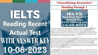 10 August 2023 IELTS Reading / Academic / Reading Passage 1 With Answers / INDIA