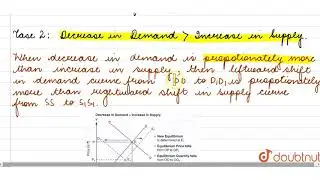 DEMAND DECREASES AND SUPPLY INCREASES