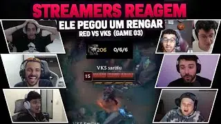 STREAMERS REAGEM: ELE PEGOU UM RENGAR NA FINAL DO CIRCUIT&Atilde;O | GAME 03 | RED vs VKS
