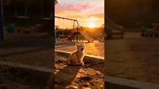 He Was Searching for Food. Then a Child Changed His Life. #KittenRescue #Heartwarming #AnimalStories