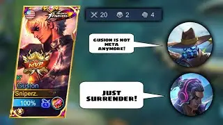 GUSION IS NOT META? WATCH THIS INSANE GAMEPLAY + ONE SHOT BUILD !