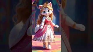 &ldquo;Princess Dance 👑😺Cute Cat Moves ✨&rdquo; 3D Tiny Fun #catshorts #catvideos #cutecat #funnycat #kidsshorts