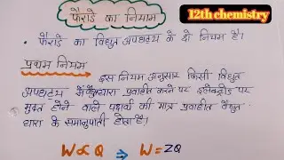 फैराडे के विद्युत अपघटन के नियम | Faraday laws of electrolysis | 12th chemistry | #boardexam2026 