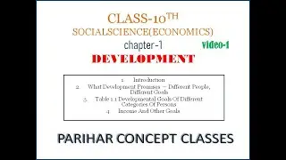 video- 1 class -10 development chapter- 1 economics