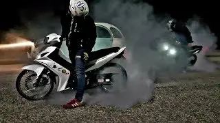 Yamaha Crypton-x burn out