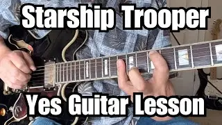 STARSHIP TROOPER Guitar Lesson YES (Steve Howe) w/ TABS