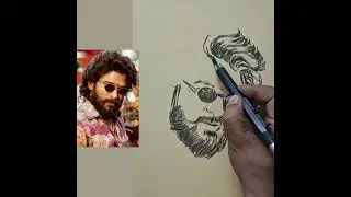 Pushpa 2 Allu Arjun looks Drawing how-to art artist drawing sketch painting