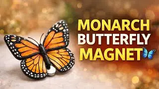 Monarch Butterfly Magnet | Handmade Nature Art That Everyone Loves 🦋✨