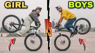  Girl vs boy cycle stunt #stuntbicycle #stunt #bicycle #youtubeshorts #viralvideo 