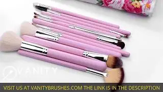 12 Piece Classic Rose Professional Makeup Brush Set