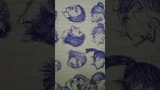 ball pen sketching during 2020