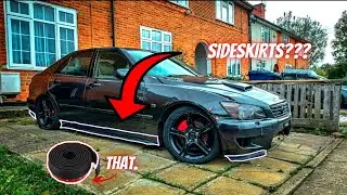 INSTALLING CHEAP UNIVERSAL EBAY SIDE SKIRTS ON THE LEXUS IS200! [EP7]