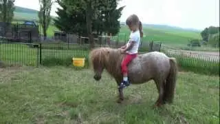Malu (3) reitet ihre Veni am 30.05.2012