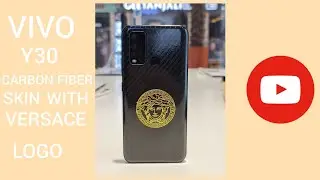 VIVO Y30 | CARBON FIBER SKIN|  WITH VERSACE LOGO MOBILE PE SKIN KAISE LAGATE HAI FULL VIDEO