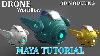 Sci-Fi Space Pod 3D Modeling Workflow | Maya tutorial | Hard Surface Modeling