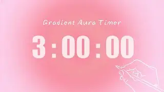 3 Hour Silent Study Timer | Soft Alarm Only | Pink Aesthetic | ADHD-Friendly