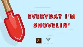 Adobe Illustrator speedart #1 clean garden shovel graphic