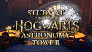Study in the Astronomy Tower | Harry Potter Hogwarts Study Ambience (No Music)