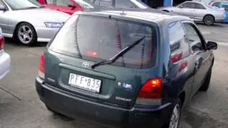 Toyota Starlet EP91R 1998 года выпуска, цвет &laquo;Живой зеленый&raquo;, 5-ступенчатая механическая коробка передач, хэтчбек.