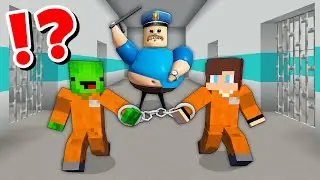 JJ and Mikey in ROBLOX BARRY'S PRISON RUN CHALLENGE in Minecraft / Maizen animation