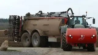 Fendt 939 Vario Woring Hard in The Field Injecting Slurry w/ AP-GV20 Tanker | Danish Agriculture