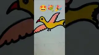 Bird 🕊️ drawing #shorts #drawing #trending #ytshorts #ytviral #coloring @Jeni_Art2.0 @artforyou1