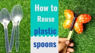 Diy plastic spoons #Reuse#youtube#crafts#art#diyartoftheday#popular  #artscraft