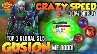 Top 1 Global Gusion S15, Insane 1Hp Outplay,FastHand! [ Gusion Gameplay by me good! ]