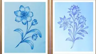 How to draw easy flowers || Pencil drawing || Drawing tutorial 