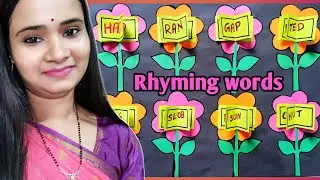 Rhyming Words TLM | How To Make Rhyming Words TLM Or Project | Word Family Chart |
