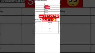 //🎯🔥⬆️🥺My IBPS RRB CLERK SCORECARD 2024//MY RRB CLERK MARKS#IBPS RRB CLERK#RRB RESULT
