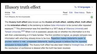 The Illusory Truth Effect And The 