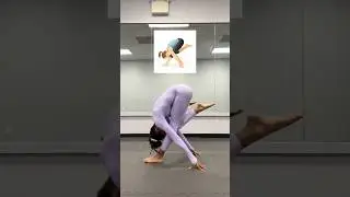 humble flamingo pose 💜 #yoga #yogapose #blackyogi