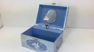 Joyero musical azul metalizado
