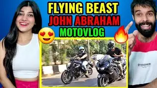 MotoVlog with John Abraham in Mumbai 😍🔥 Flying Beast Reaction