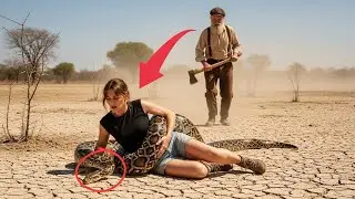 The Brave Old Man Who Saved Her from the Python | Cinematic Rescue in the Dry Jungle