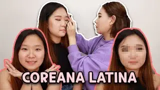 maquillé a mi amiga coreana como una latina (maquillaje estilo occidental) (ft. Solecito) | Ji Moon