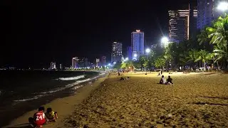 Beach Promenade At Night, Nha Trang, Vietnam
