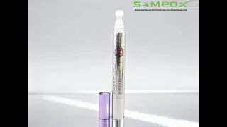High-Gloss Silver ABL Eye Tube with Purple Plated Cap and Ceramic Tip 15g/16mm