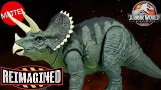 Mattel Jurassic World Reimagined Real Feel Triceratops Review!! Legacy Collection 