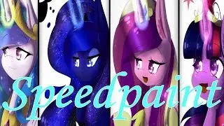 Speedpaint MLP - Princesses's poster