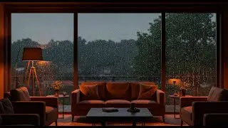 Steady Rainfall & Distant Thunder for Sleep, Meditation & Study | Relaxing White Noise Sound 213