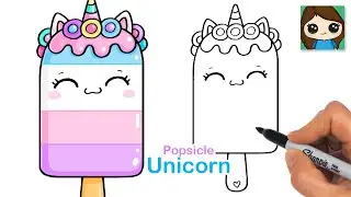 How to Draw a Unicorn Ice Cream Popsicle