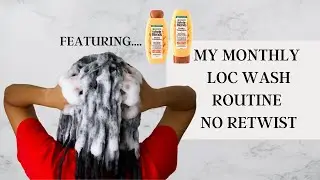 Loc Wash Day No Retwist / REVIEW! Garnier Whole Blends Honey Treasures Shampoo & Conditioner
