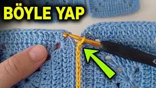 Motif Birleştirme Nasıl Yapılır ✅ Best Method to Join Granny Squares 1